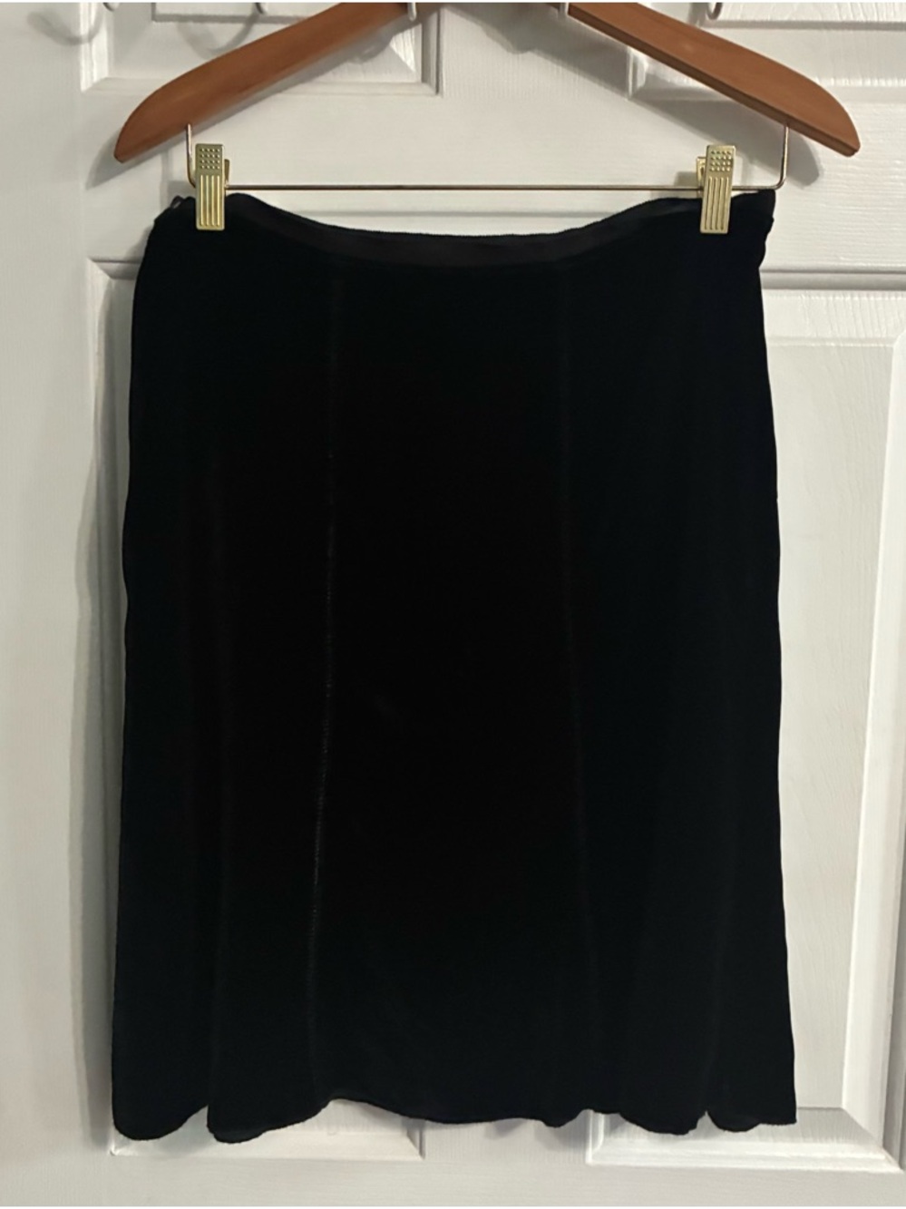 GAP Black Velvet A-Line Skirt